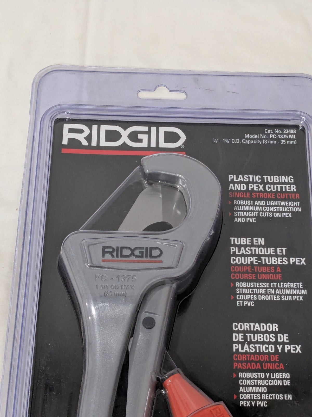 Ridgid Hand Pipe & Tube Cutter: 1/8 to 1-3/8" Tube 23493