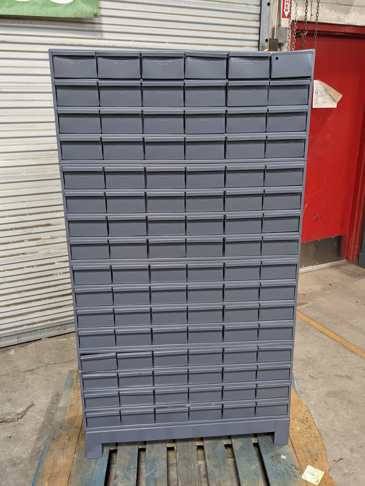 Durham Steel Bin Storage Cabinet 96 Drawer 62 x 34 x 12 022-95 Scratch N Dent