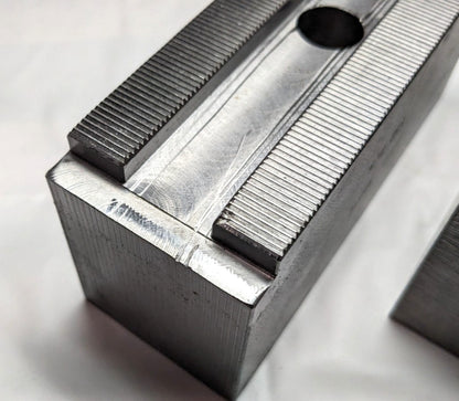 H & R MANUFACTURING Lathe Chuck Soft Jaws  5-1/4" OAL  Serrated Steel  HR112-2.5