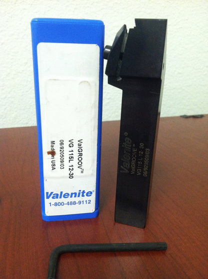 Valenite Valgroove Turning Toolholder 3/4" x 4-1/2" VG115L12-30 #58211