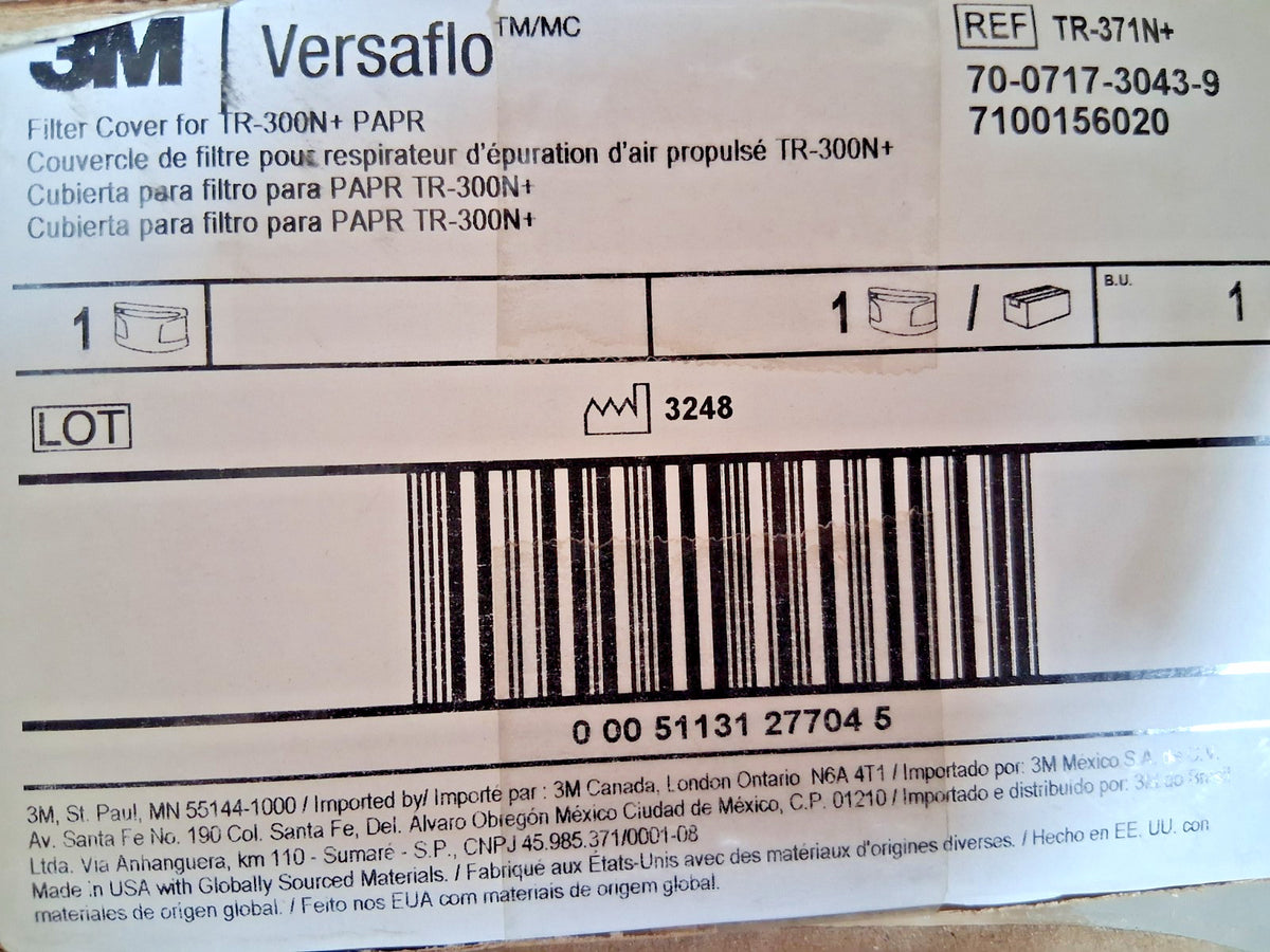 3M PAPR/SAR Prefilter Use with 3M TR-3700 7100156020