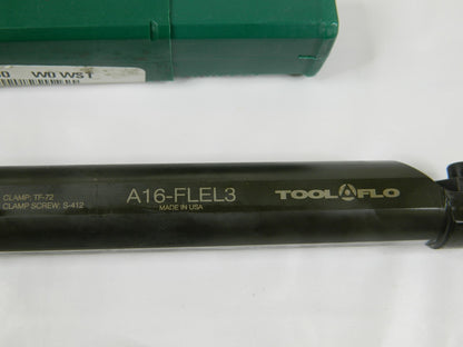 TOOL-FLO Indexable Threading Toolholder: Internal, LH, 1 x 1" Shank 96401616