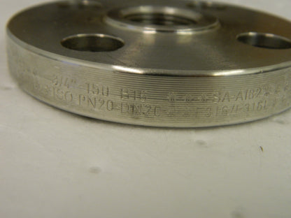 MERIT BRASS 1" Pipe, 4-1/4" OD, Stainless Steel, Socket Weld Pipe Flange A653L-1