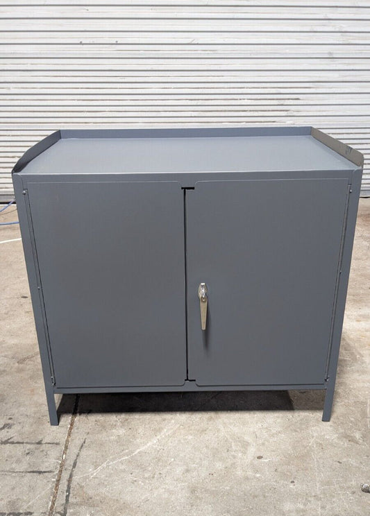 Durham Table High Storage Cabinet 2-Shelf 16 Ga. Steel 3000-95 Scratch N Dent
