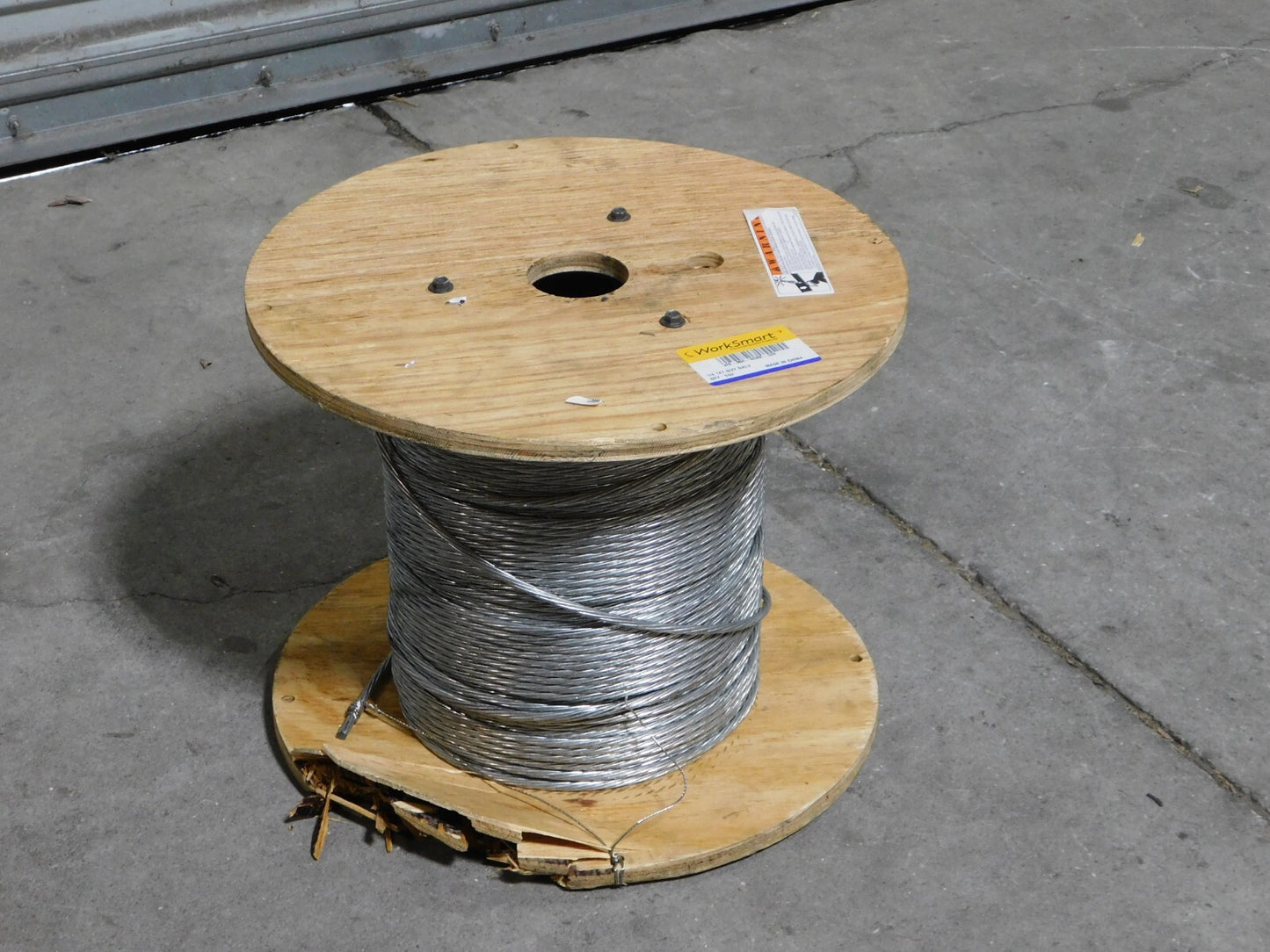 WorkSmart 1/4" Diam Aircraft Cable Approx. 350' WS-MH-WIRE-008 DAMAGE