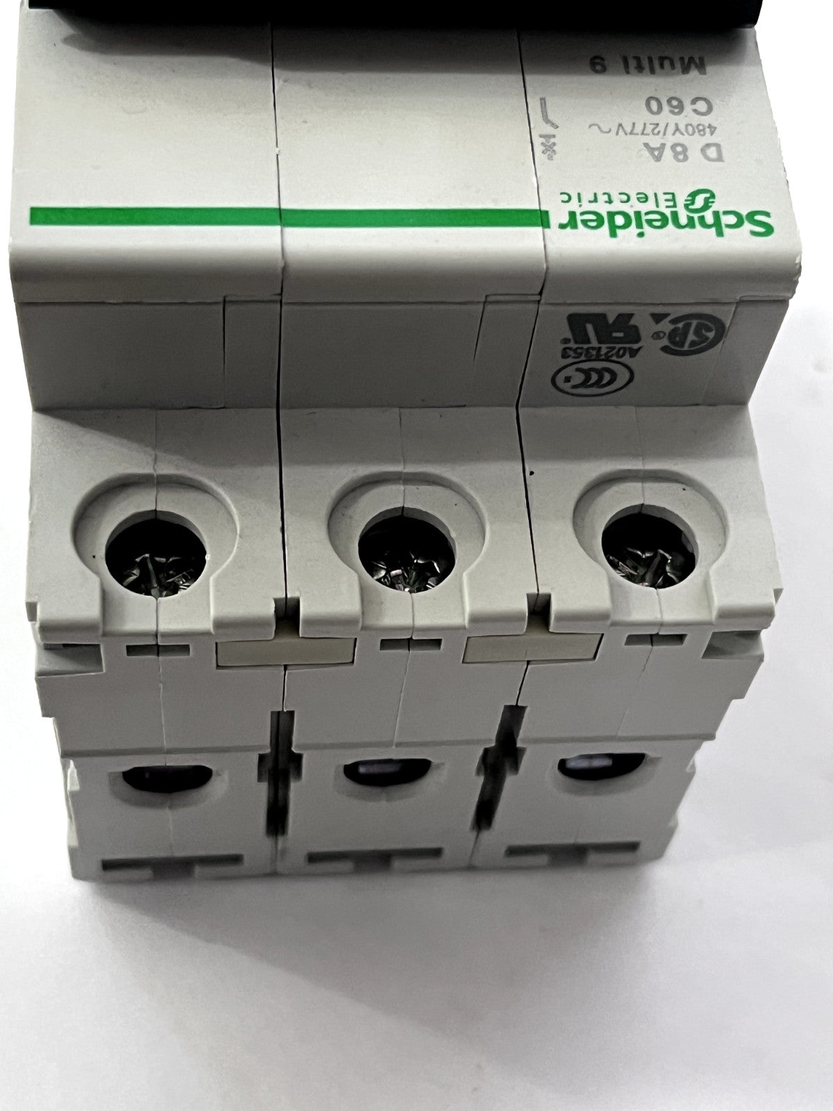 SCHNEIDER ELECTRIC 24537, 8 Amp, 3 Pole, DIN Rail Mount Standard Circuit Breaker