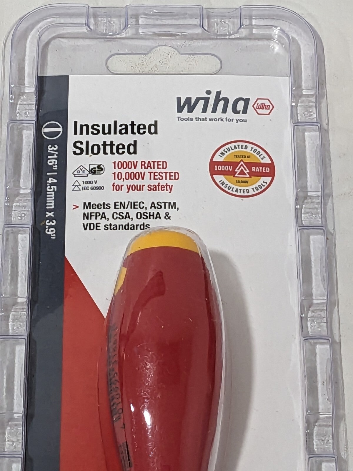 Wiha Tools Insulated Slotted Screwdriver 4.5 mm 92008