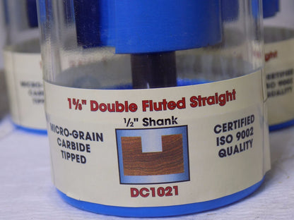 Roman Carbide Dbl Fluted Strt Router Bit 1-5/8" Dia1-3/16" Cut Lgth Qt