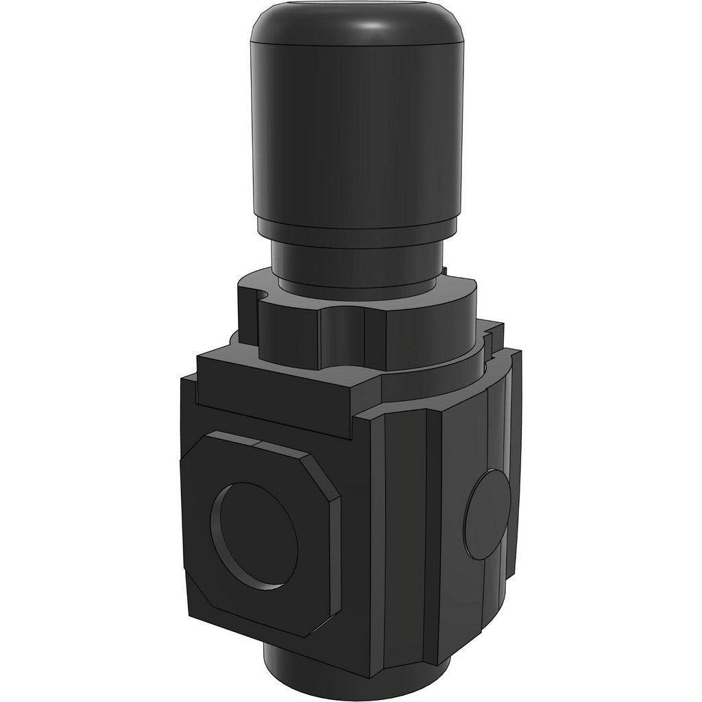 Norgren Compressed Air Regulator: 1/2" NPTF, 300 Max psi,  R73G-4AK-RMN