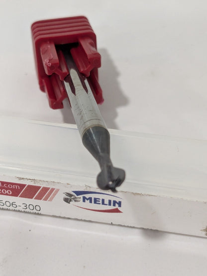 Melin Tools Ball End Mill: 3/16" Diam. 4 FL, 2" OAL VBMG4-606-300