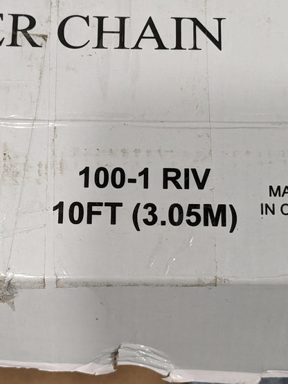 Shuster 10' 3.05M Precision Roller Chain 100-1 RIV