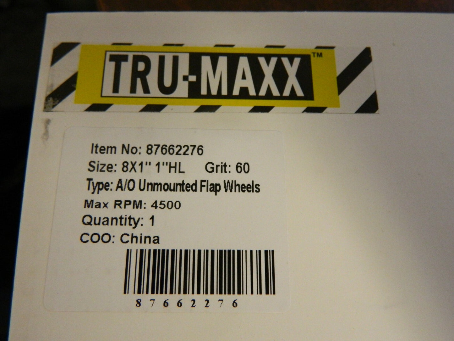 Tru-Maxx 8 x 1" 60 Grit Aluminum Oxide Unmounted Flap Wheel QTY 2 SZUFW8160