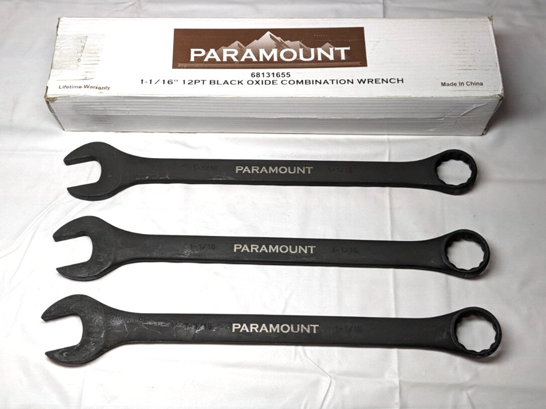 Paramount 1-1/16" Combination Wrench 12 Point Black Oxide  *QTY 3*  022-1-116-BF