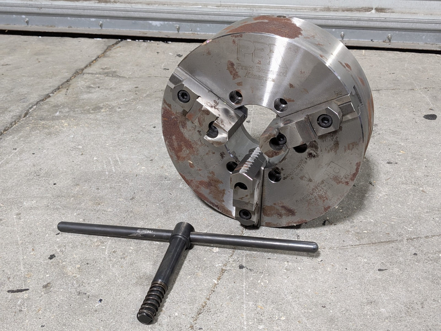 Pratt Burnerd 12" Setrite Lathe Chuck 3-Jaw Self Centering 1225300 Used