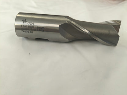 Brubaker Tool Square End Mill - 744 Series HSS 2 Fl 74476 1