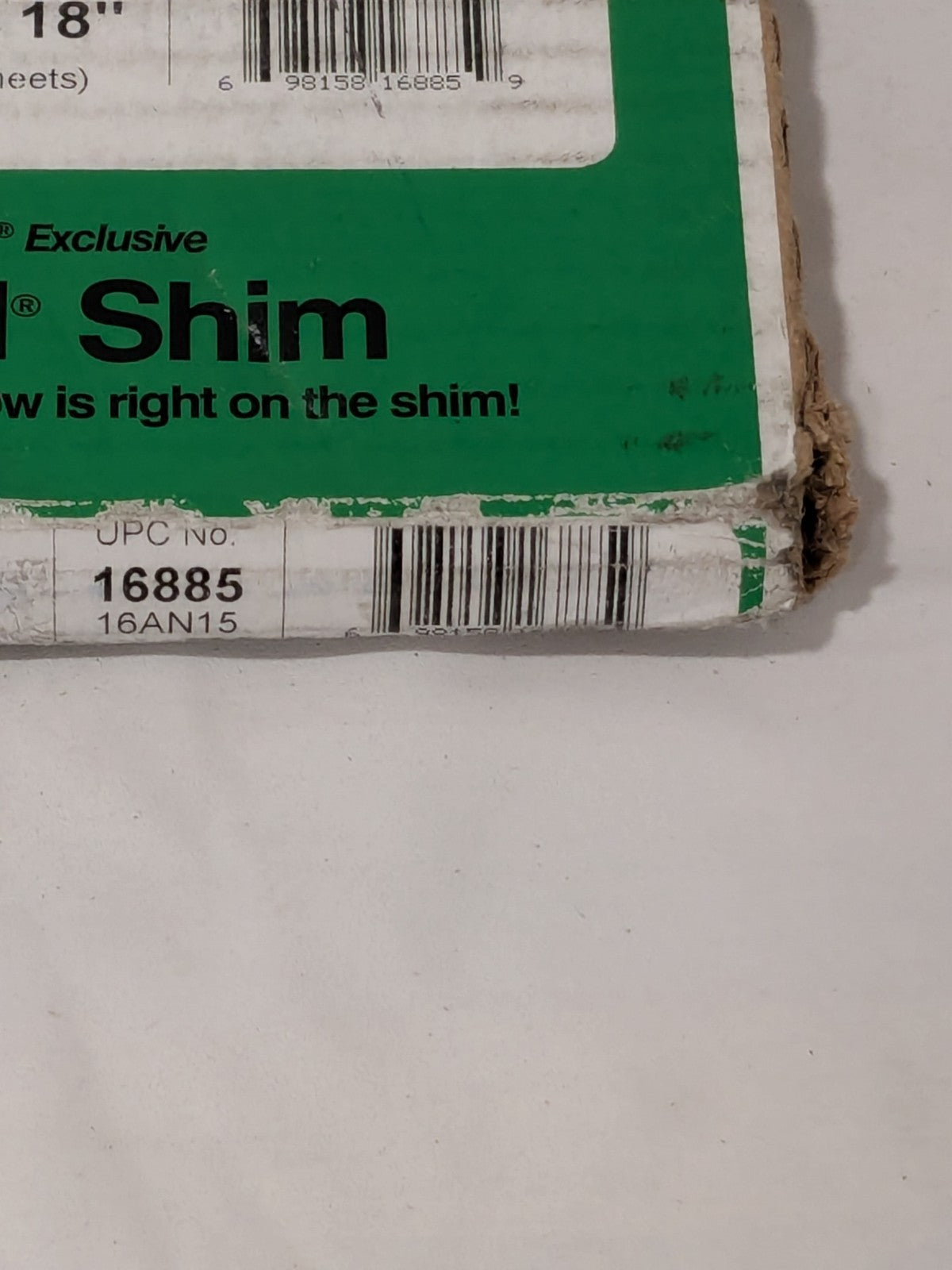 PRECISION BRAND Shim Stock: 0.015'' Thick, 18'' L, 6" W, 1008/1010 Qty 10 16885