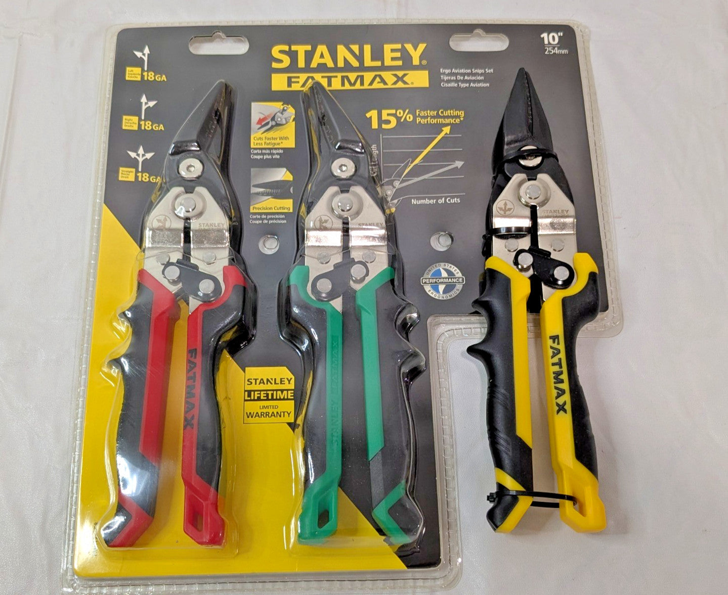 STANLEY FATMAX 3 Piece Ergo Aviation Snip Set FMHT73558