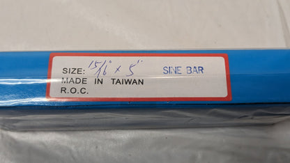 Sine Bar 5" Long x 15/16" Wide x 0.0002" Center to Center Accurac