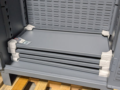 Durham Heavy Duty Storage Cabinet w/ Bins 4-Shelves 12 Ga. Welded Steel