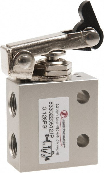 Jupiter Pneumatics 2 Position Mini Mechanical Valve 1/8" 3Way Qty 2 5330220