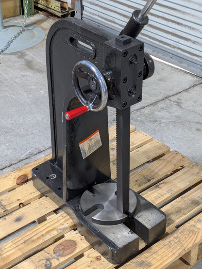 Gibraltar Heavy Duty Ratchet Type Arbor Press 3 Ton Max. Pressure 12" Strok