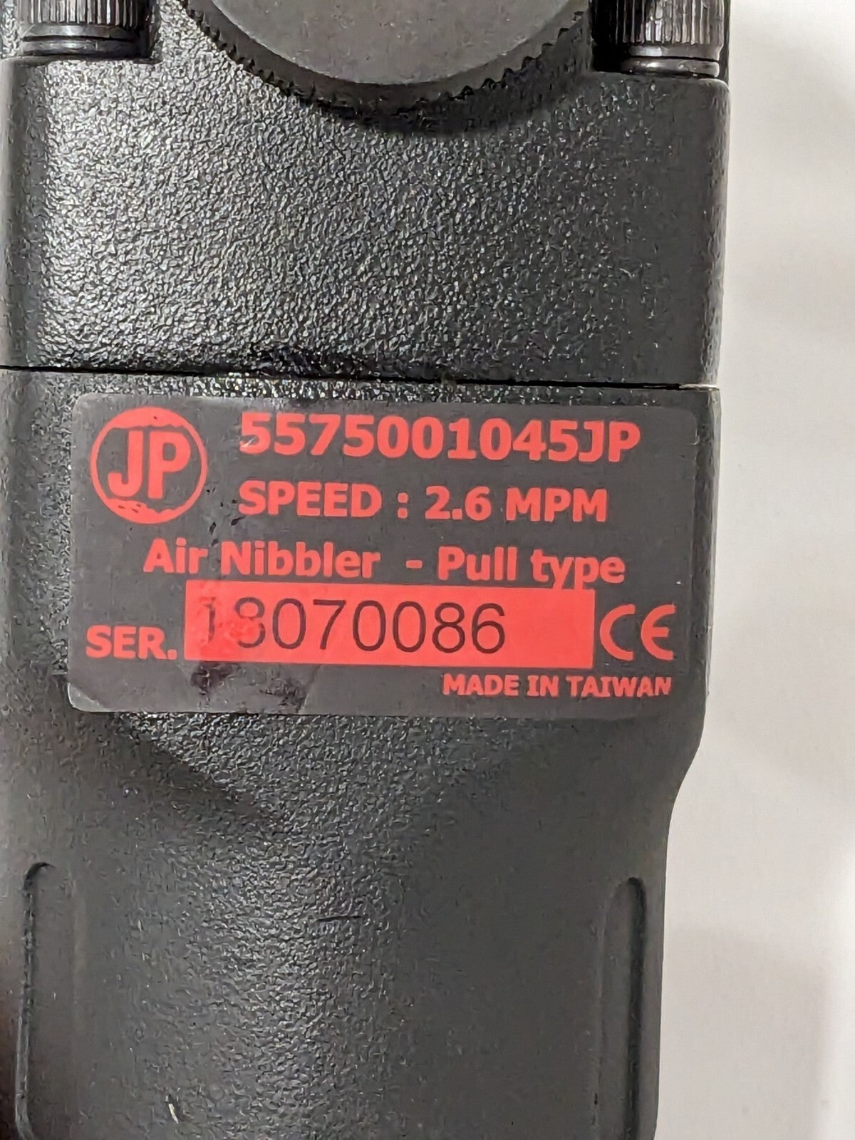 JP Pneumatic Power Nibbler 16 Gauge Cut Cap. 1/4 NPT 5575001045JP PARTS/REPAIR