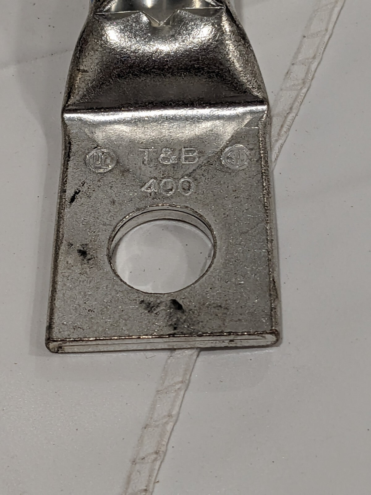 T&B Square Ring Terminal: Non-Insulated, Compression Connection Qty 2 54116