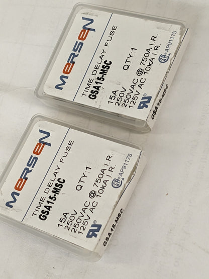 FERRAZ SHAWMUT Cylindrical Time Delay Fuse 10pc15 A 1-1/4 OAL1/4 Dia GSA15-MSC
