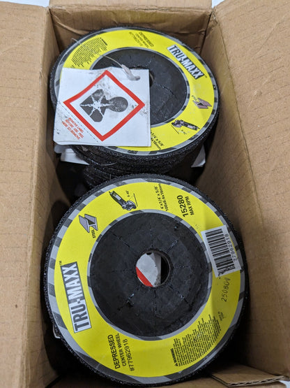 TRU-MAXX Depressed-Center Wheel: Type 27, 4" Dia, 1/4" Thick, 5/8&quot