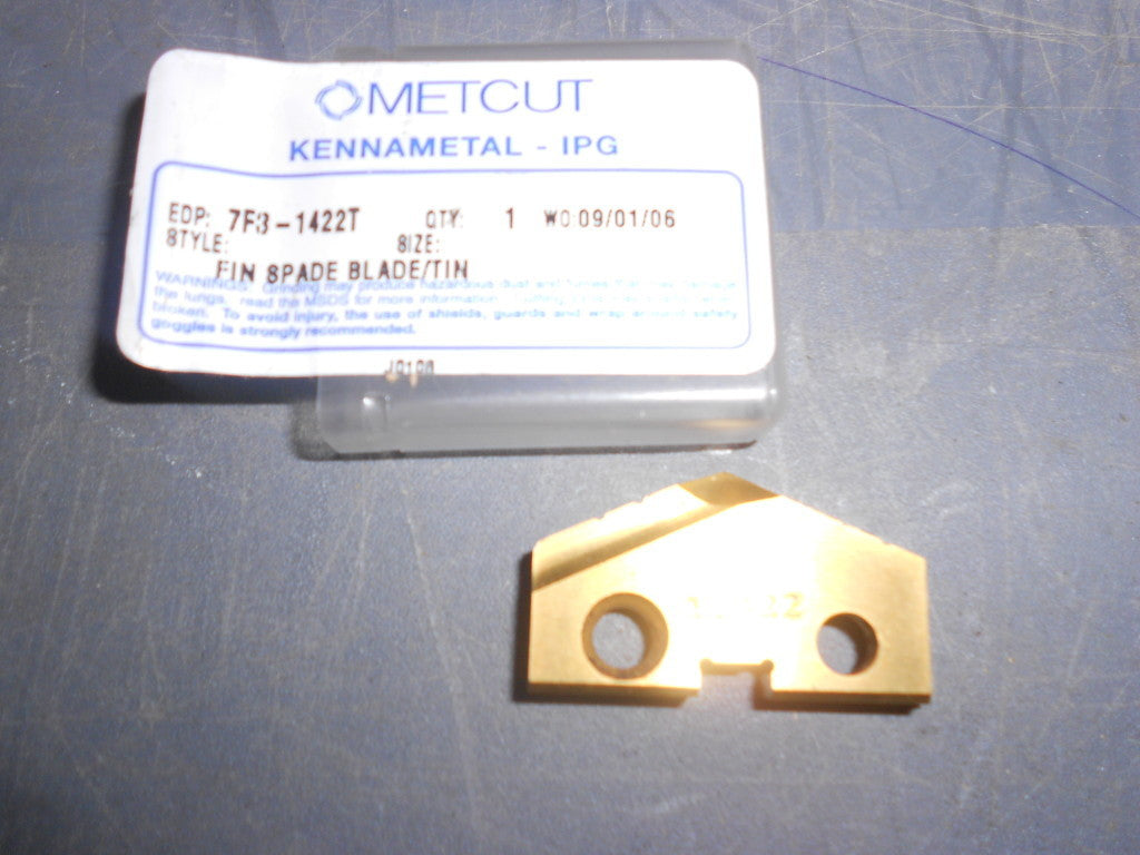 Metcut  FiN TiN Spade Blade 7F3-1422T