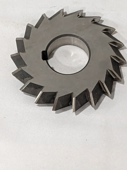 Double Angle Milling Cutter: 90 °, 2-3/4" Dia, 1/2" Width, 1" Arbor 328-6211