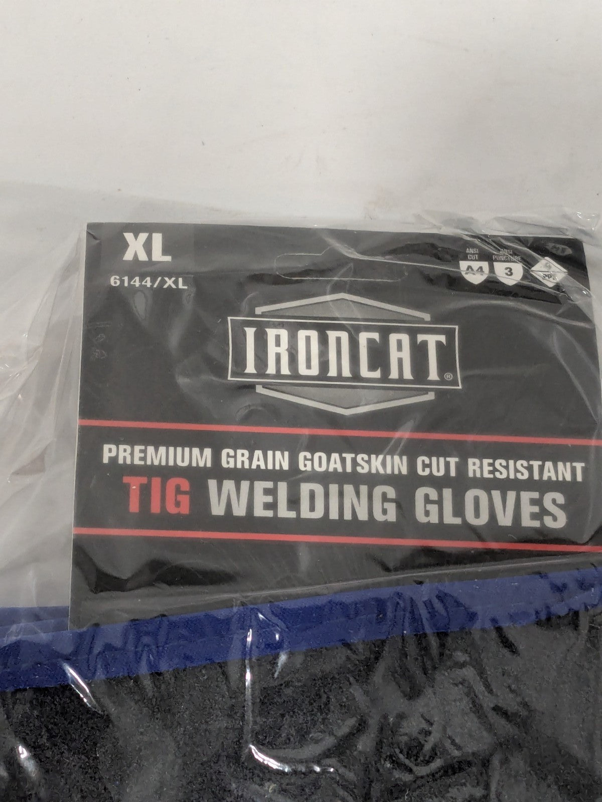 Ironcat Welding Gloves: PiP Sz XL, Leather, 2 Pairs, for TIG 6144/XL