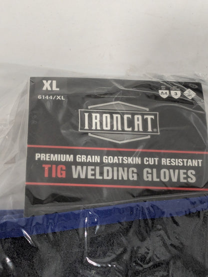 Ironcat Welding Gloves: PiP Sz XL, Leather, 2 Pairs, for TIG 6144/XL
