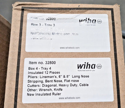 Wiha Tools 93 Insulated Master Tool Set w/ Rolling Tool Case 32801 INCOMPLETE