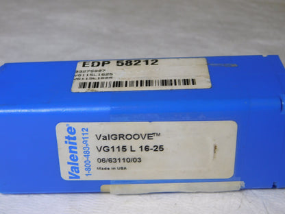 Valenite Grooving &amp; Undercut Turning Toolholder LH 1 Shk Dia 5L VG115L16-2