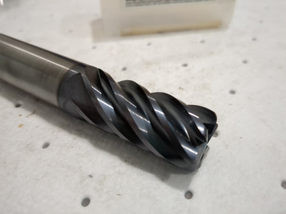 KENNAMETAL Corner Radius End Mill 3/4"Dia 6FL Solid Carbide 4"OAL 5351890