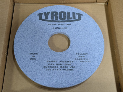 LOT OF 13 Tyrolit Strato-Ultra Grinding Wheel 300mm x 15mm x 76.2mm 2546 Max RPM