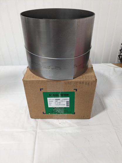 Precision Metal Shim Stock: Roll, 0.0200" Thick, 100" L, 6" W 16590