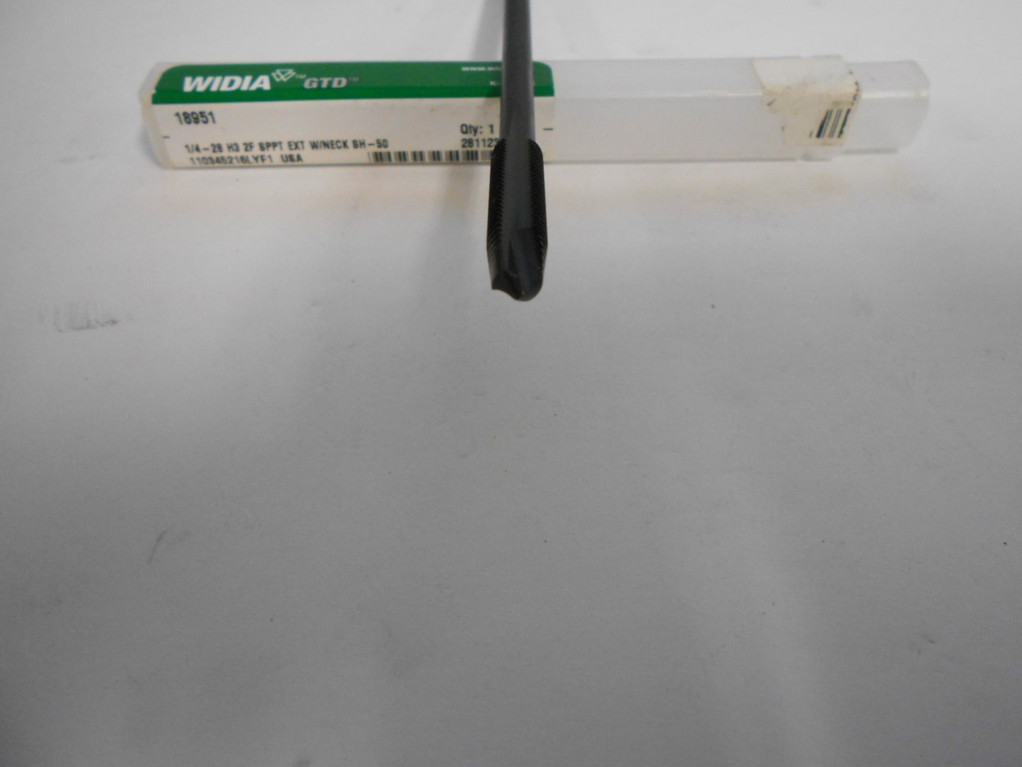 Widia GTD 1/4" - 28 UNF H3 2-Flute HSS Spiral Point Tap QTY 2  18951