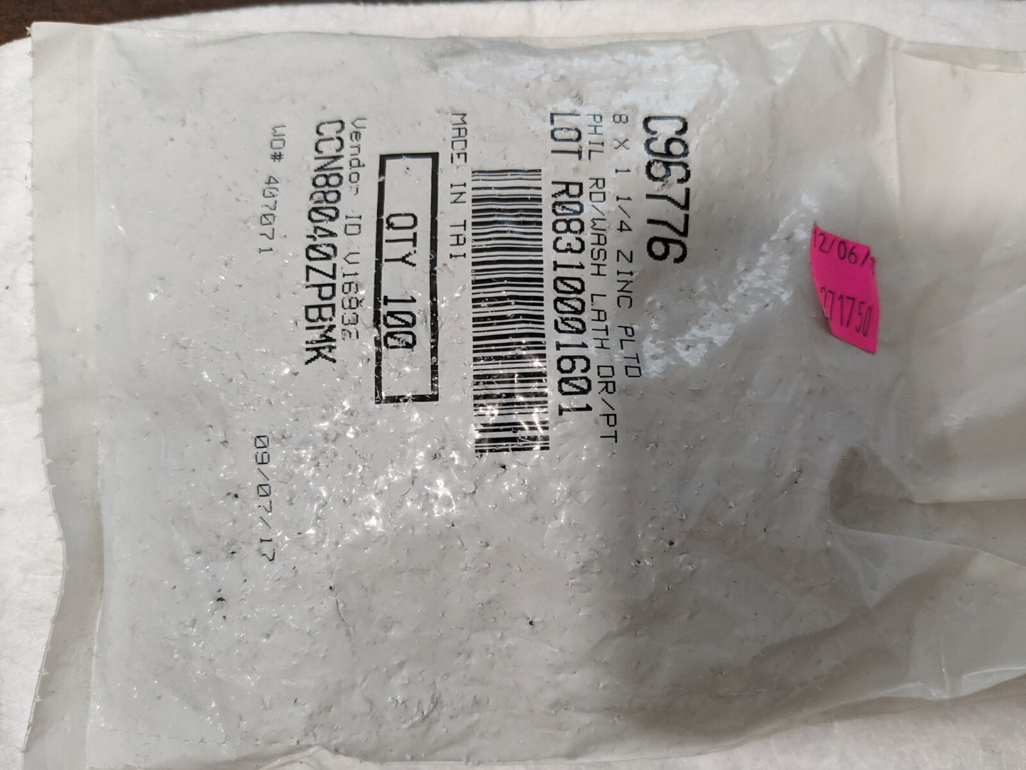 100pk #8-18 Lath Head Phillips 1-1/4"OAL #2 Point Self Drilling Screws 61867321