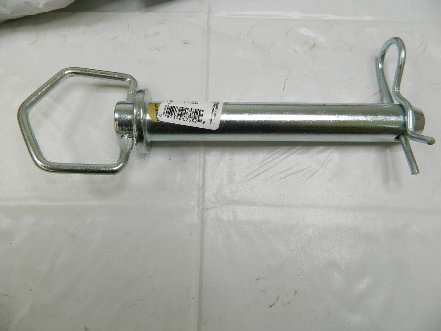 Zinc Plated Steel Pin Lock Hitch Pin 1″ Pin Diam, 7″ Long, Qty 4 -2525-7