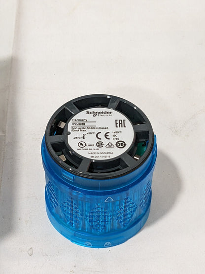Schneider Harmony Blue LED Unit Ø 60 Mm Illuminated 24 V AC/DC XVUC26