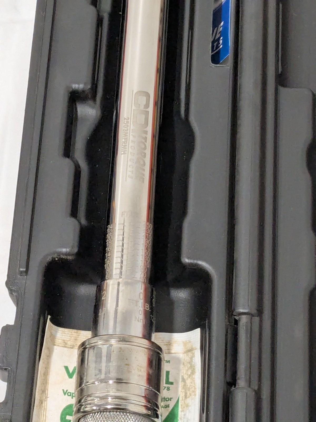CDI Micrometer Torque Wrench: 1/2" Drive, 24-13/32" OAL 2503MFRMH USED