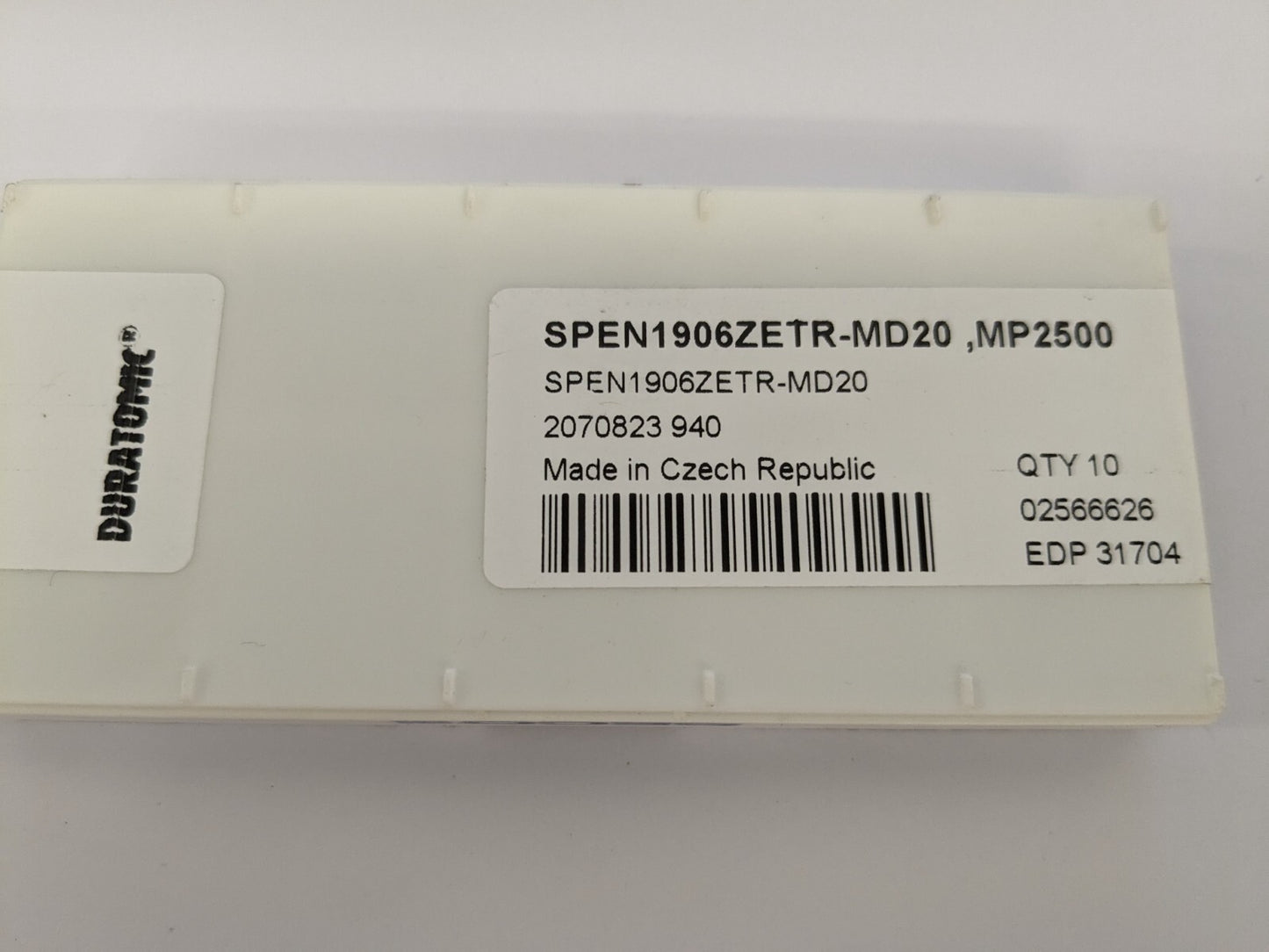 SECO Milling Insert: SPEN1906ZETR-MD20 MP2500, Carbide 10pk 02566626