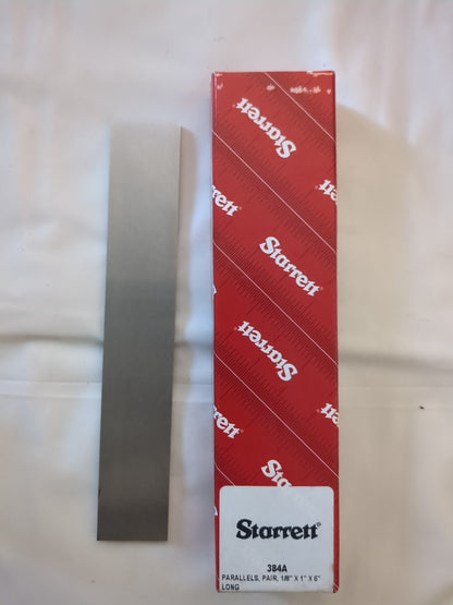 Starrett 1pc 6" Longx1"Highx1/8"Thick Tool Steel Four Face Parallel 51445