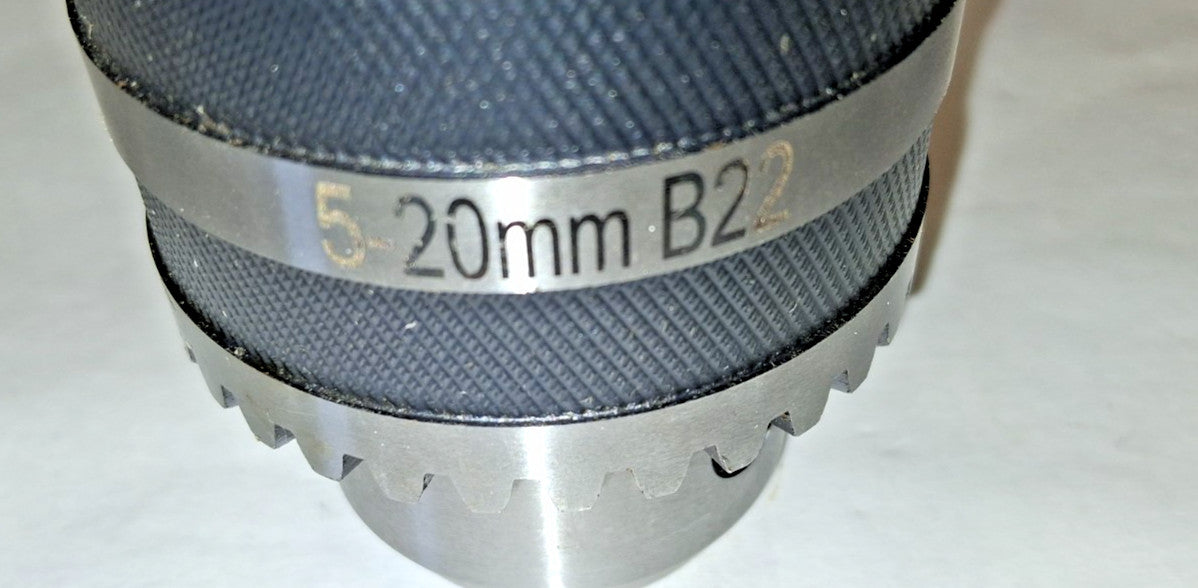 Duab Drill Chuck 3/16 to 3/4" Capacity Tapered Mount JT3 Keyed J2220
