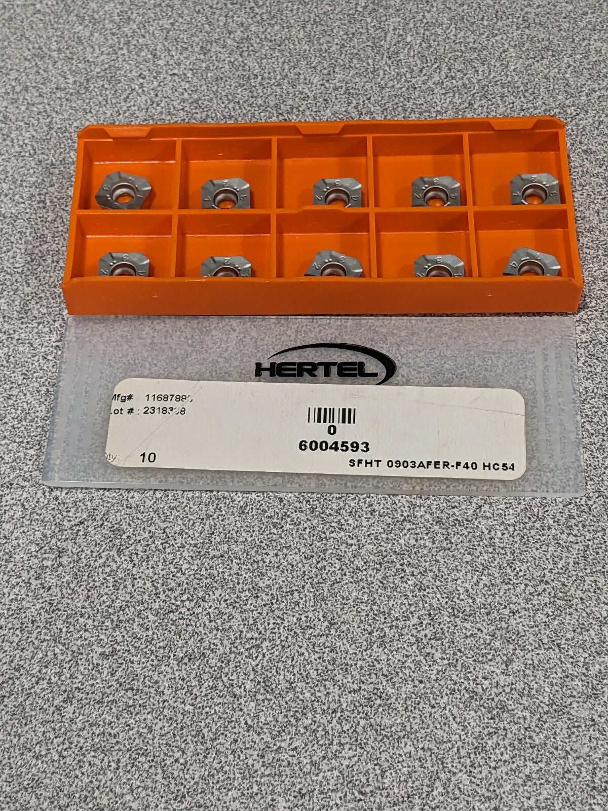 HERTEL Milling Insert: SFHT0903AFERFF, HC540M, Solid Carbide Qty 10 91266502