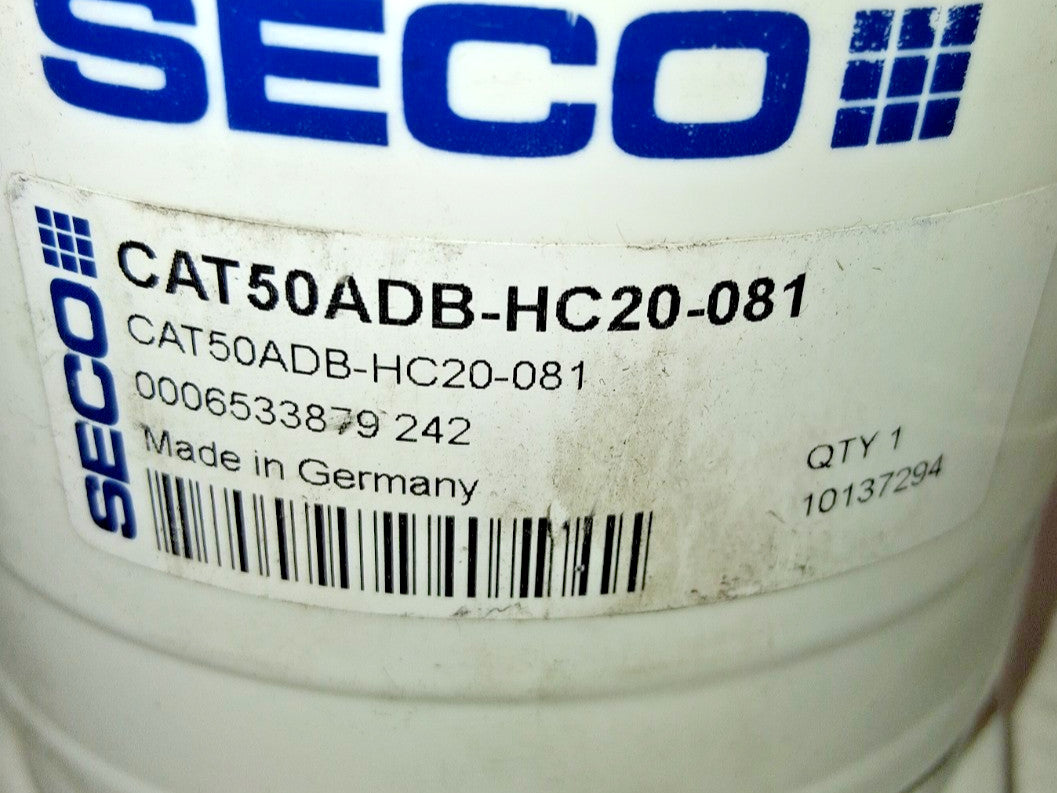 Seco Tools Hydraulic Tool Holder CAT50ADB-HC20-081 10137294