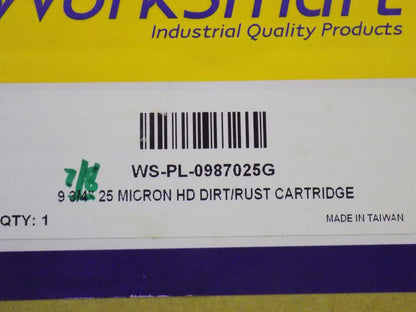 WorkSmart 25 Micron Polypropylene Cartridge Filter 4-3/8"OD x 9-7/8" W