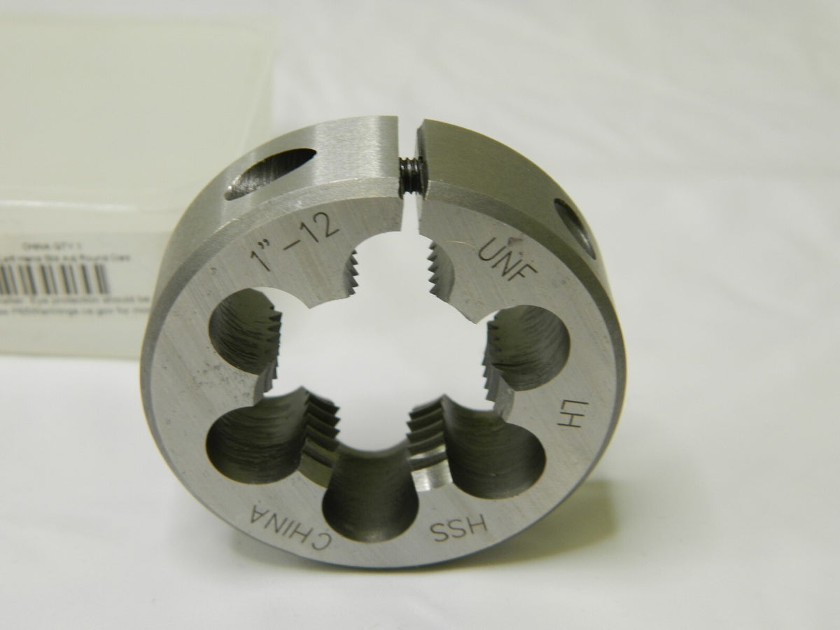 Interstate Round Die: 1-12, 2 OD, High Speed Steel 03849122